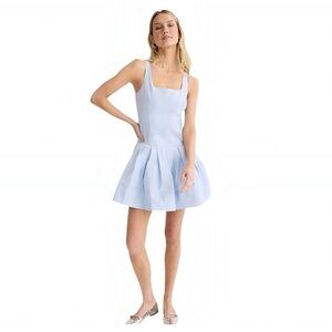 Simkhai Baby Blue Pleated Mini Dress Size 2